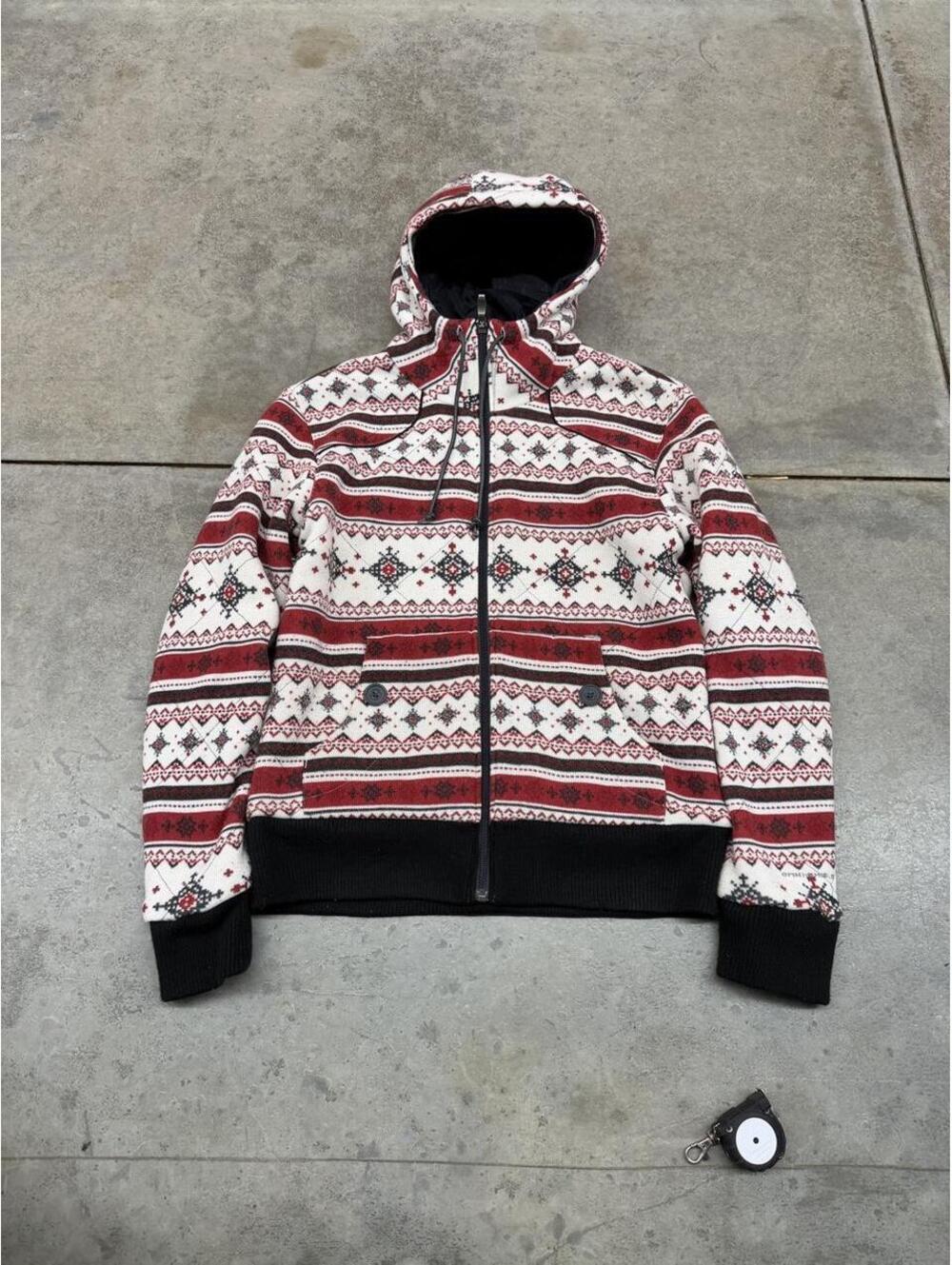 vintage columbia titanium nordic aztec pattern bomber jacket size medium WOMENS